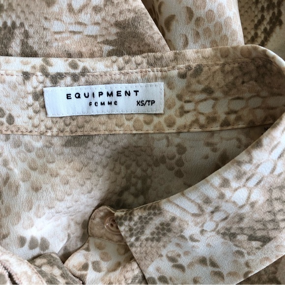 Equipment Sleeveless Snake Print Button-down XS - Picture 3 of 3